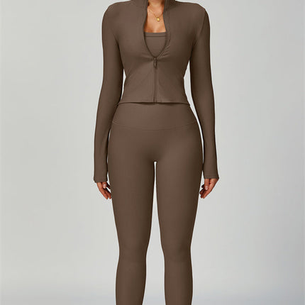 The Burst Jacket Sports Bra Leggings 3-Piece Set