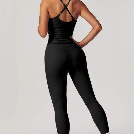 The Enigma Cross Back Vest Leggings 2-Piece Set