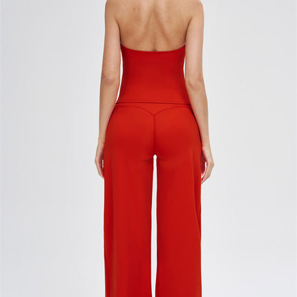 The Stride Crop Top Straight Leg Pants 2-Piece Set