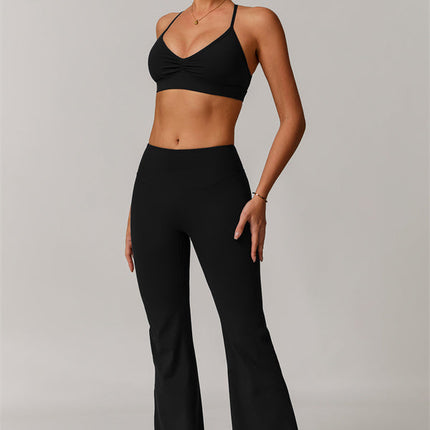 The Delicate Sports Bra Flared Leggings 2-Piece Set