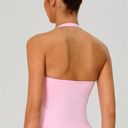 The Solid Halter Tank Top