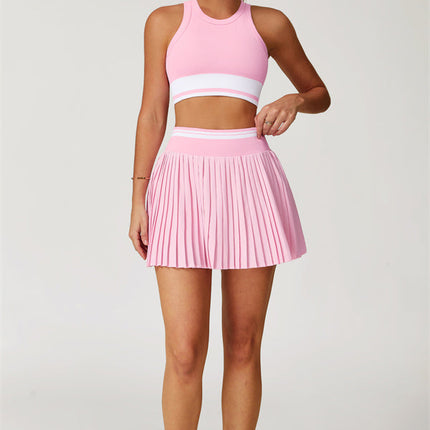 The Elan Crop Top Tennis Skirt 2-Piece Set