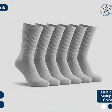 Diabetic Crew Socks Non-Binding Cotton Health Circulatory for Men and Women Multi-Pack 9-15