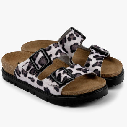 Terra by LEON- Women’s Leather Sandal– Adjustable Buckle Cork-style Footbed