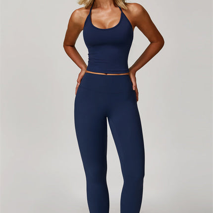 The Surge Halter Crop Top Leggings 2-Piece Set