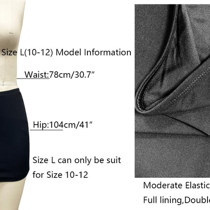Wrotorea Women's White Mini Skirt Sex Mid-Waist Stretch Fitted Bodycon Short Mini Skirts