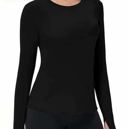 Women's UPF 50+ Sun Protection Long Sleeve Shirt - Athletic Rash Guard with Thumb Holes