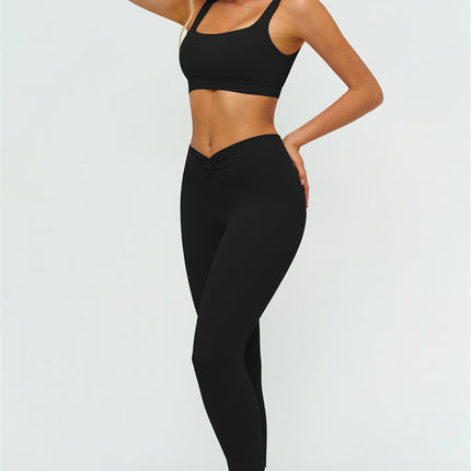 The Lushness V-Back Sports Bra Leggings 2-Piece Set