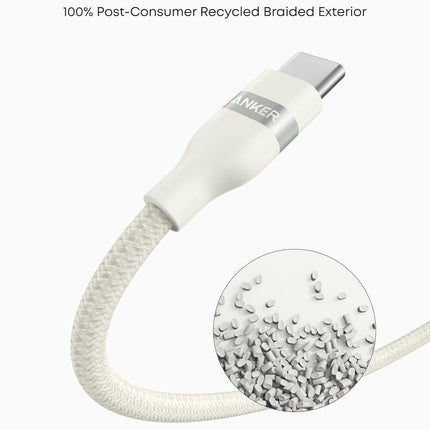 Anker USB-A to USB-C Cable (3 ft/6 ft, Upcycled-Braided)