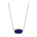RHODIUM - INDIGO BLUE DRUSY