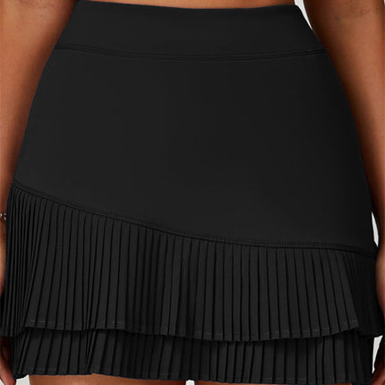 The Lavish Cut-out Crop Top Tennis Skirt 2-Piece Set