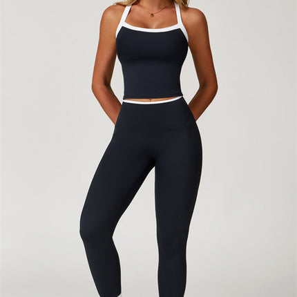 The Quest Cross Back Crop Top Leggings 2-Piece Set