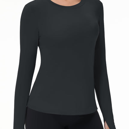Women's UPF 50+ Sun Protection Long Sleeve Shirt - Athletic Rash Guard with Thumb Holes