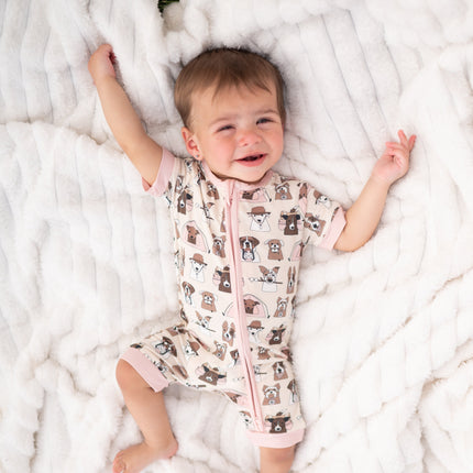 Camp Paws (Romper) - Pink