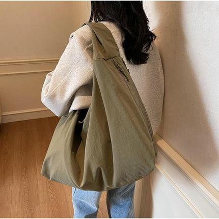 Women Slouchy Hobo Bag - Large Nylon Shoulder Crossbody Tote Handbag