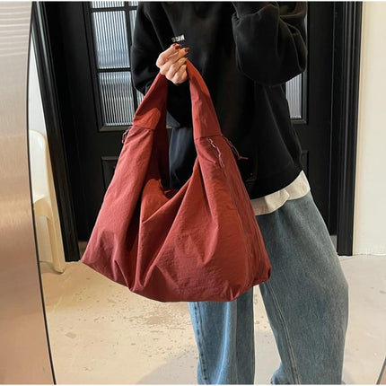 Women Slouchy Hobo Bag - Large Nylon Shoulder Crossbody Tote Handbag