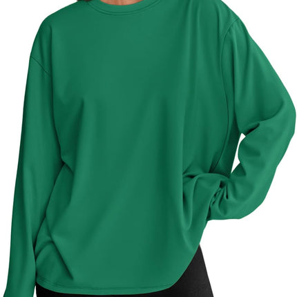 Women's Oversized Long Sleeve T-Shirt Casual Crewneck Basic Tee
