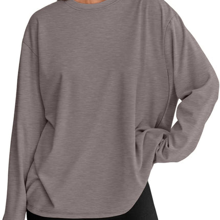 Women's Oversized Long Sleeve T-Shirt Casual Crewneck Basic Tee