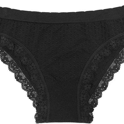 Scalloped Dot and Lace Seamless Tag Free Bikini-Last Chance