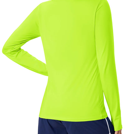 Women's UPF 80+ Long Sleeve Rash Guard - Quick Dry Athletic Shirt with Thumb Holes