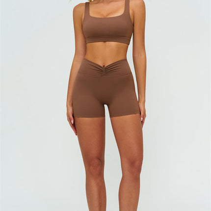 The Lushness V-Back Sports Bra Shorts 2-Piece Set