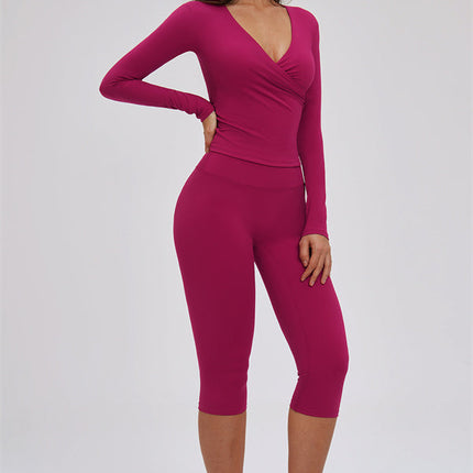 The Twirl Long Sleeve Capri Leggings 2-Piece Set