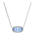RHODIUM - PERIWINKLE CATS EYE