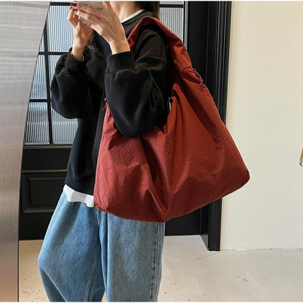 Women Slouchy Hobo Bag - Large Nylon Shoulder Crossbody Tote Handbag