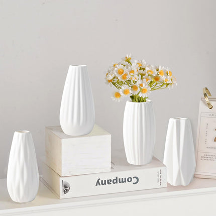 White Ceramic Bud Vases Set of 10 - 5 Inch Small Mini Vases for Flowers Centerpieces Decor