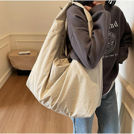 Women Slouchy Hobo Bag - Large Nylon Shoulder Crossbody Tote Handbag