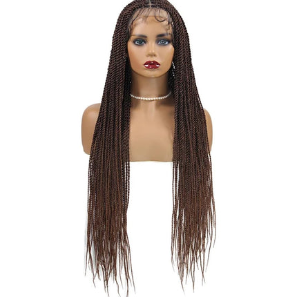Twist Braided Wig | Box Braided Lace Front Wig | Faux Locs & Goddess Braids | Synthetic Hair
