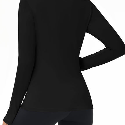 Women's UPF 50+ Sun Protection Long Sleeve Shirt - Athletic Rash Guard with Thumb Holes