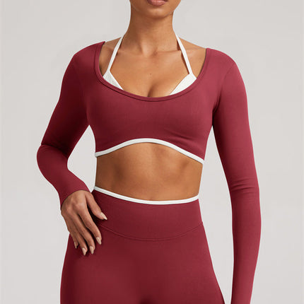 The Elevate Long Sleeve Crop top Shorts 2-Piece Set