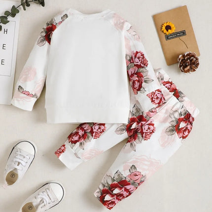 Children's Floral Top and Pants Set