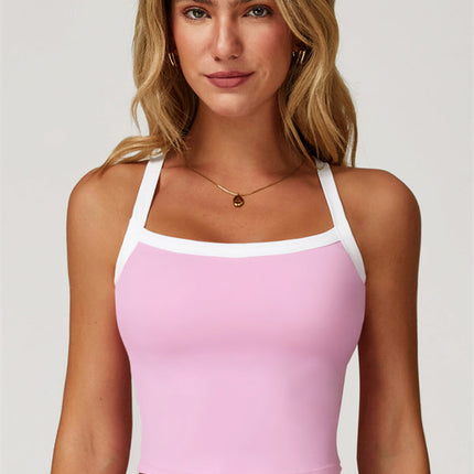 The Quest Cross Back Crop Top Shorts 2-Piece Set