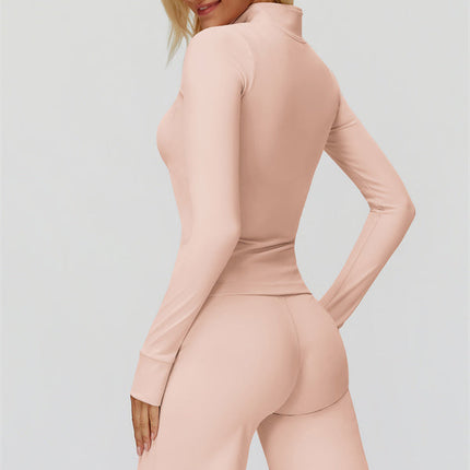 The FemmeFit Zip Jacket Straight Leg Pants 2-Piece Set