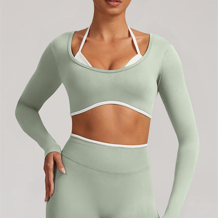 The Elevate New Long Sleeve Crop top Leggings 2-Piece Set