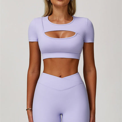 The Lavish Cut-out Crop Top Leggings 2-Piece Set