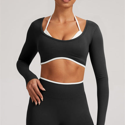 The Elevate Long Sleeve Crop top Shorts 2-Piece Set