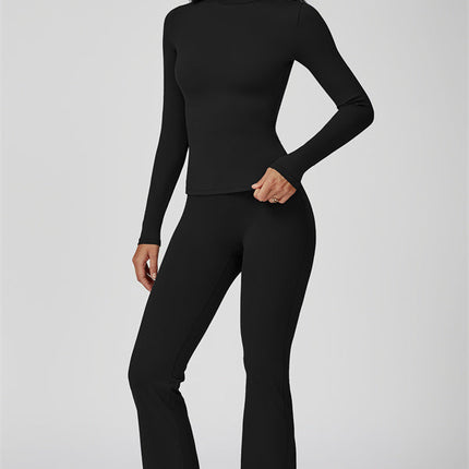 The Oasis Long Sleeve T-shirt Flared Leggings 2-Piece Set