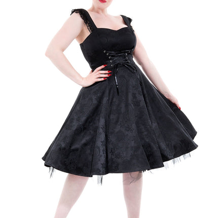 6671 Black Byzantine Swing Dress
