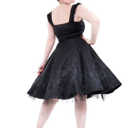 6671 Black Byzantine Swing Dress