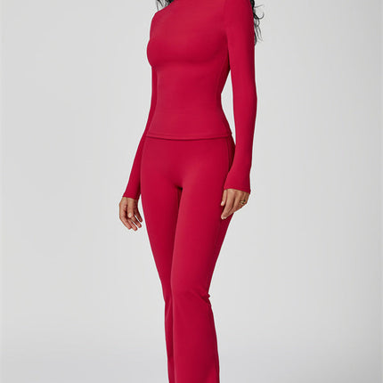 The Oasis Long Sleeve T-shirt Flared Leggings 2-Piece Set