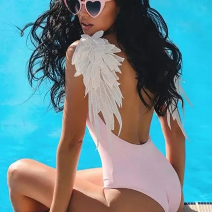 Backless Wide Strap Parent-Child Swimwear