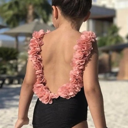Backless Petal Strap Parent-Child Swimsuit