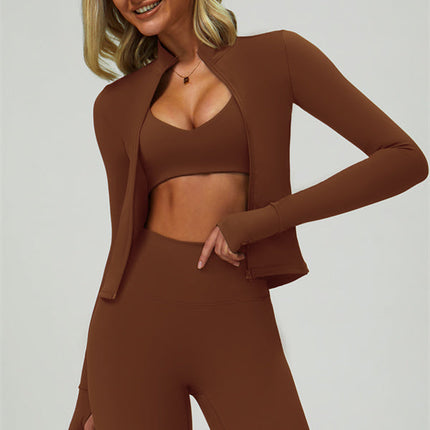 The Seraphine Jacket Sports Bra Leggings 3-Piece Set