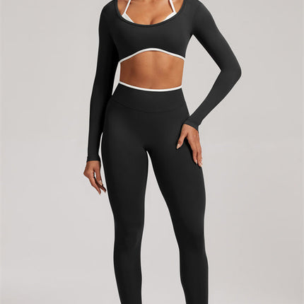 The Elevate New Long Sleeve Crop top Leggings 2-Piece Set