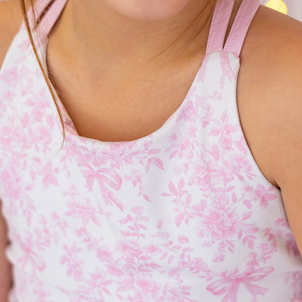LuxeBloom Longline Tank - Pretty in Pink