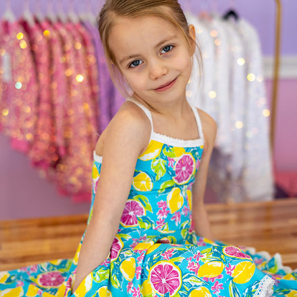 Molly Athleisure Dress - Lemon Zest