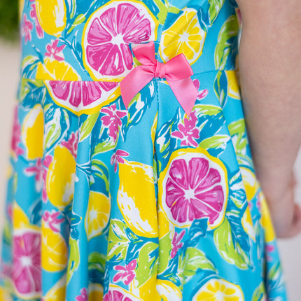 Molly Athleisure Dress - Lemon Zest